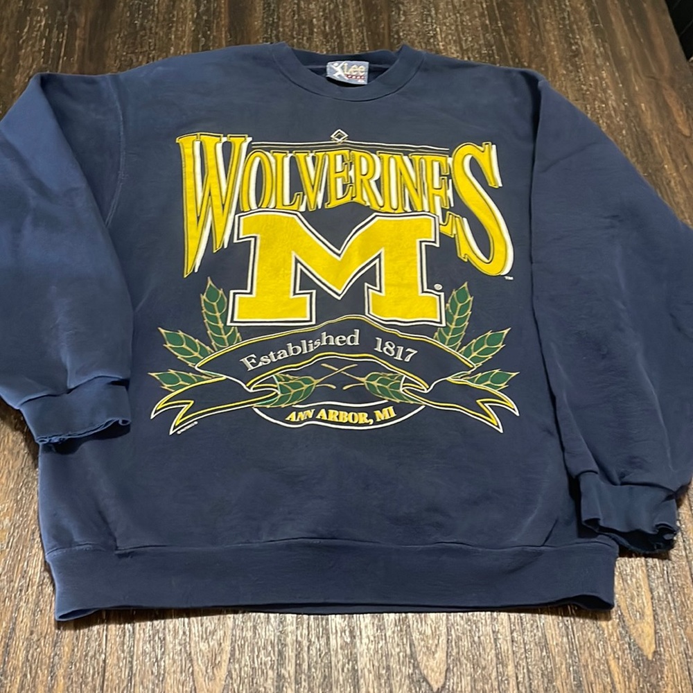 Wolverines MI crewneck sweatshirt size M. Vintage made in USA
